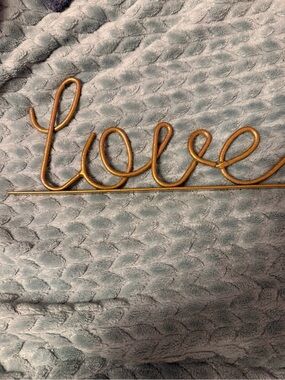 Source Unknown Gold 'love' Script Wall Word Art